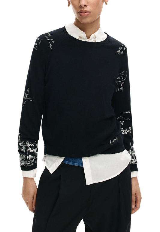 Desigual Maglia Donna Desigual 26SWJF10 black  black