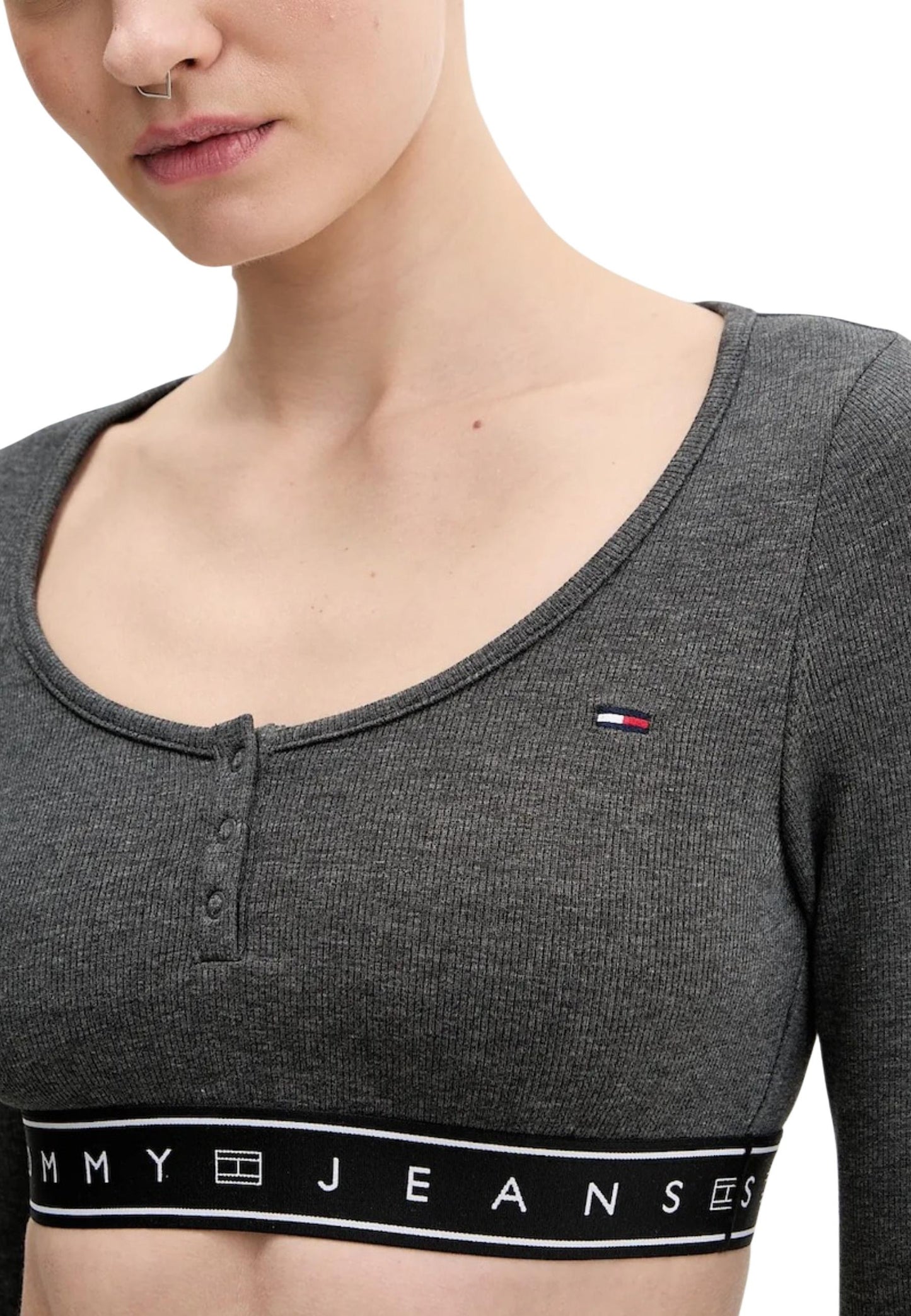 Tommy Hilfiger Jeans T-Shirt Donna Tommy Hilfiger Jeans DW0DW22538 grey  grey