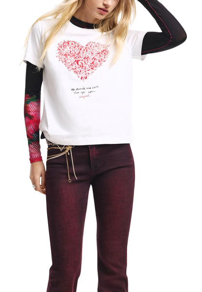 Desigual T-Shirt Donna Desigual 26SWTK06 white  white