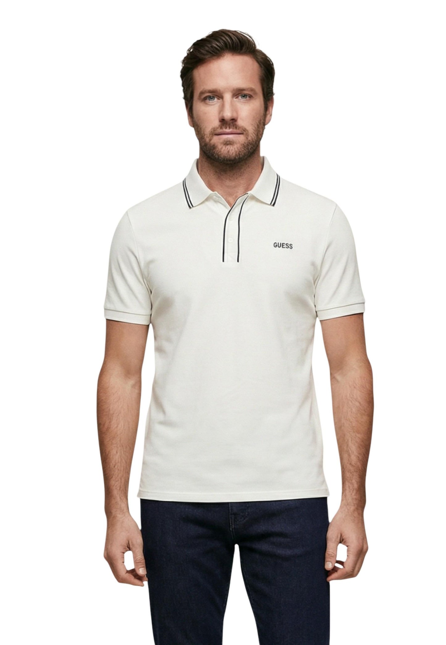 Guess Polo Uomo Guess M6GP27 K3179 white  white