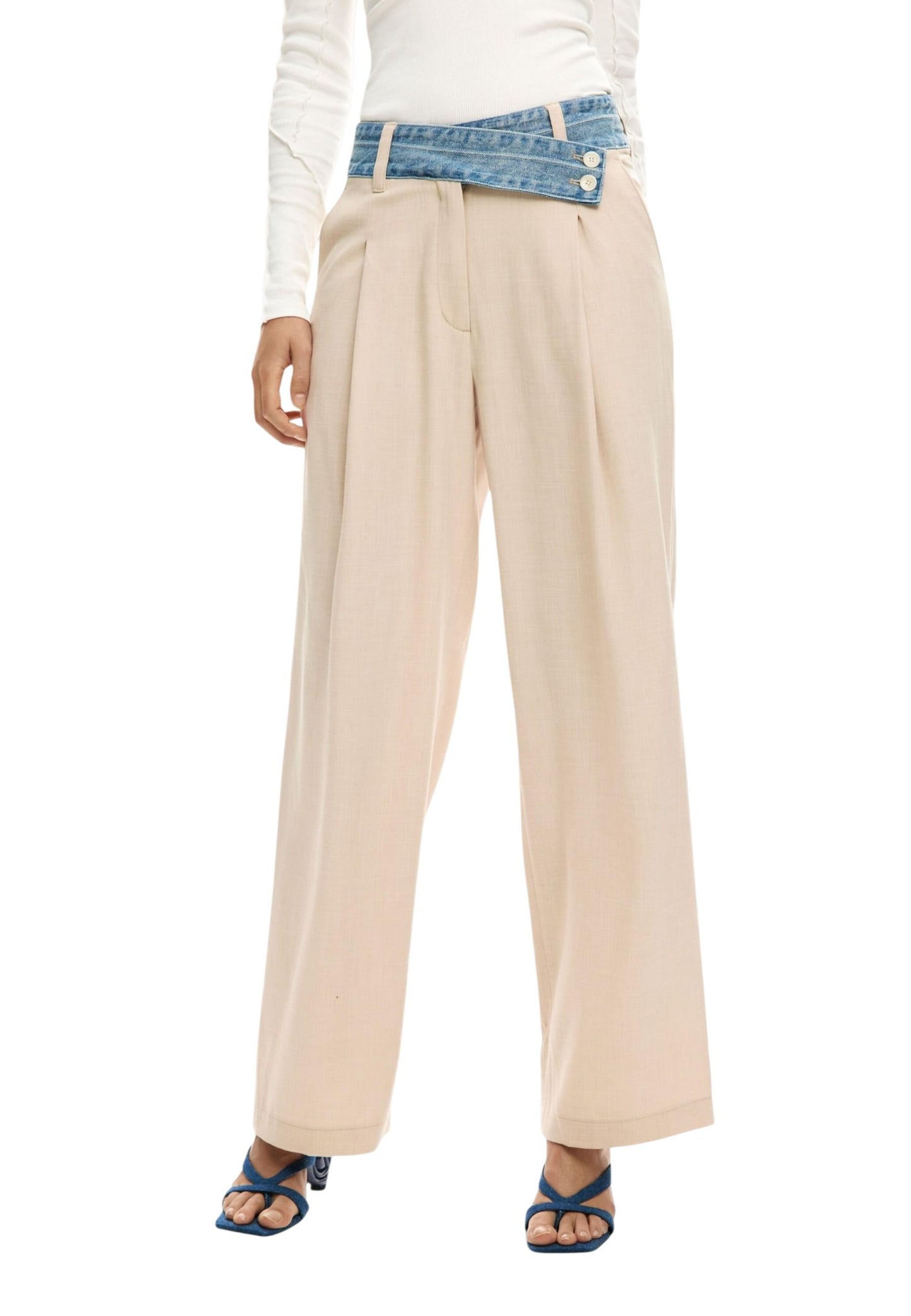 Desigual Pantaloni Donna Desigual 26SWPW28 beige  beige
