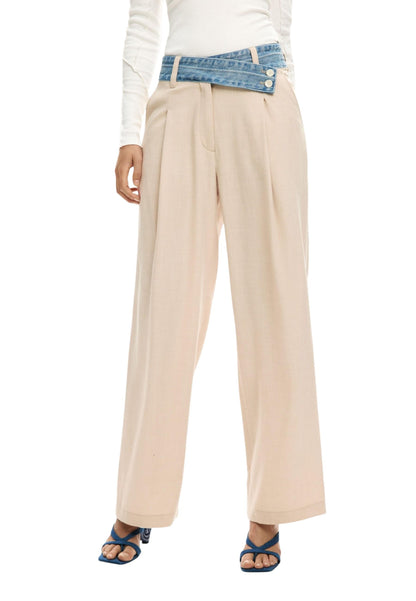 Desigual Pantaloni Donna Desigual 26SWPW28 beige  beige