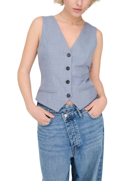 Only Gilet Donna Only 15336753 light blue  light blue