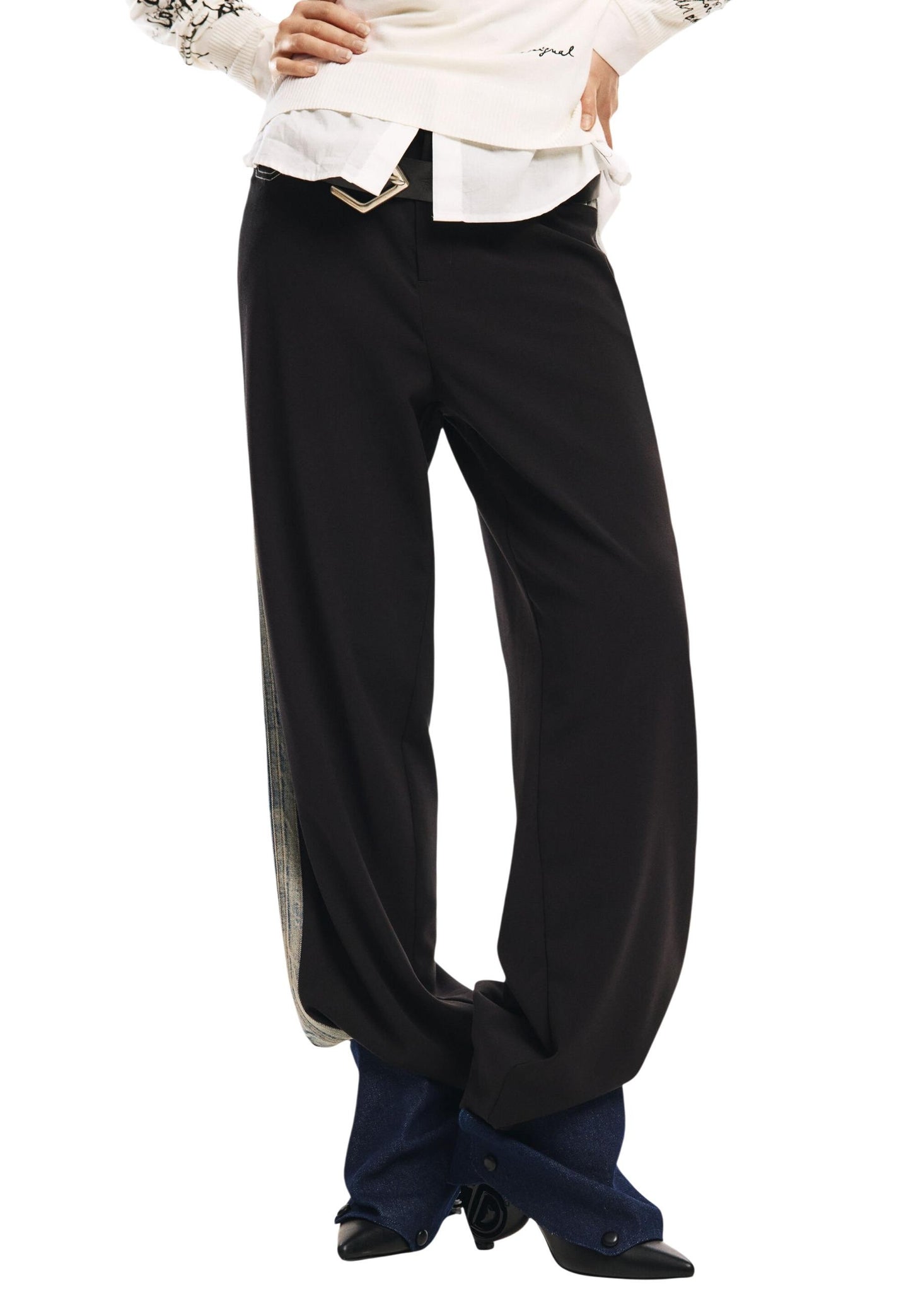 Desigual Pantaloni Donna Desigual 26SWPW26 black  black