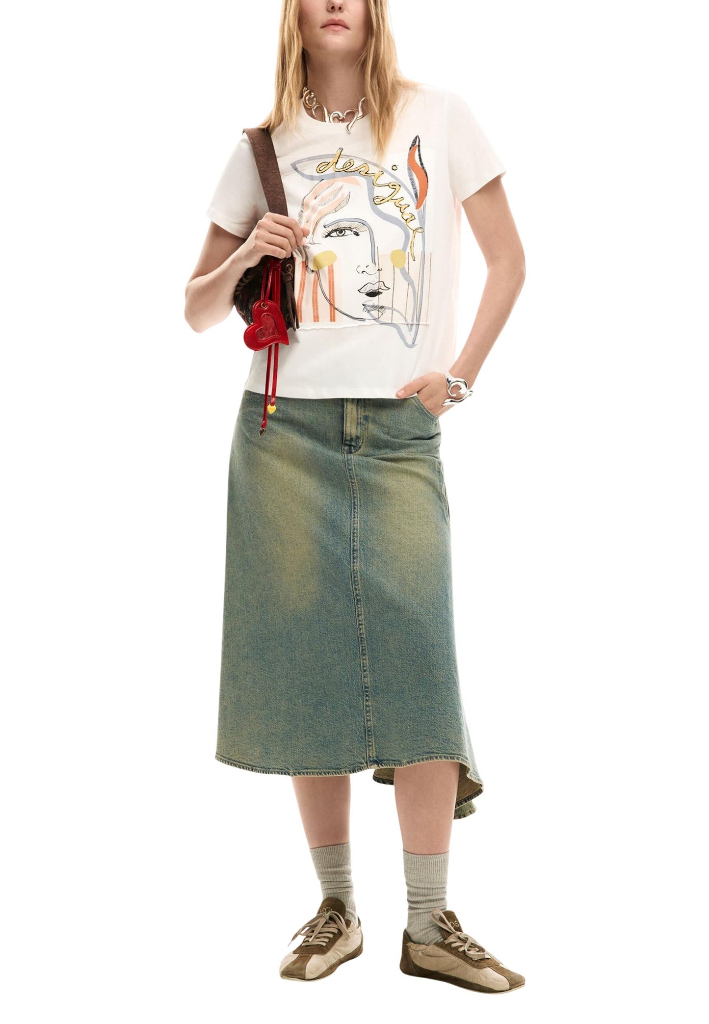 Desigual T-Shirt Donna Desigual 26SWTK51 white  white