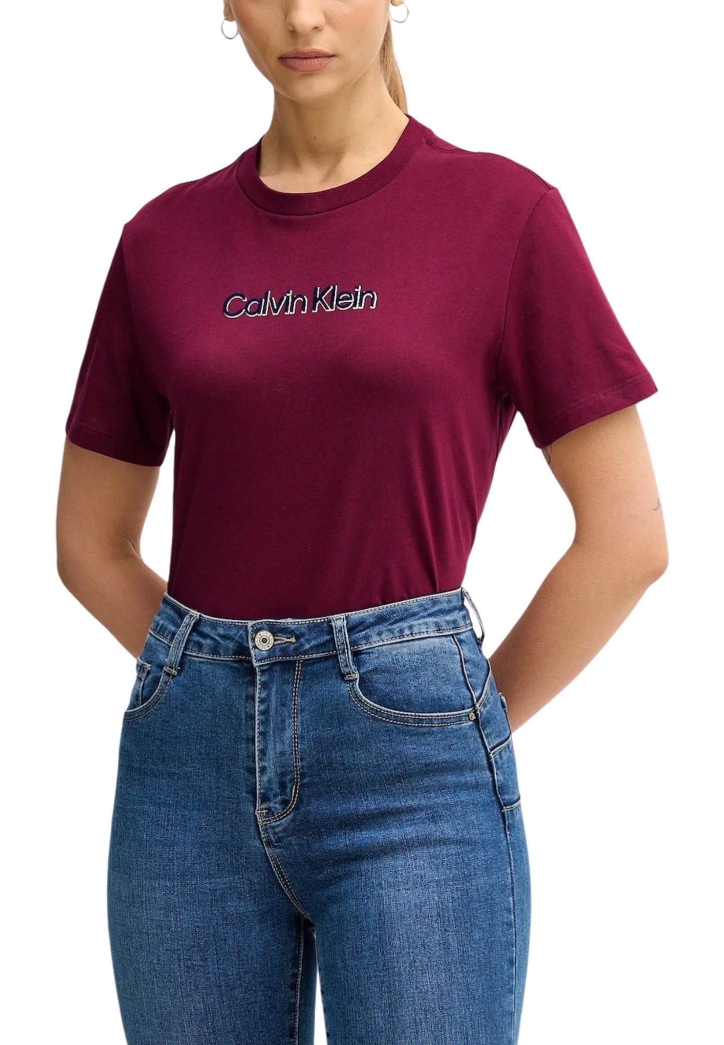 Calvin Klein Jeans T-Shirt Donna Calvin Klein Jeans LV047E821G bordeaux  bordeaux