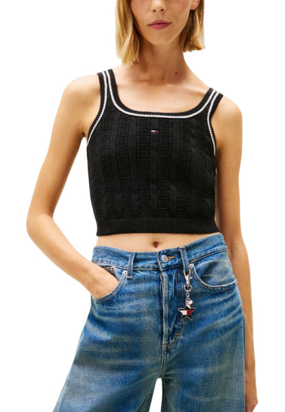 Tommy Hilfiger Jeans Top Donna Tommy Hilfiger Jeans DW0DW22027 black  black