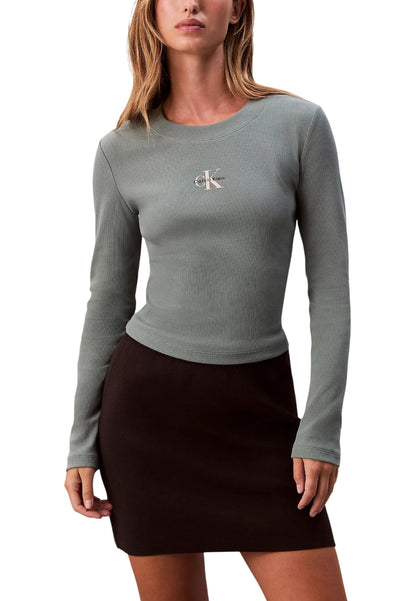 Calvin Klein Jeans Maglia Donna Calvin Klein Jeans LV047A803G green  green
