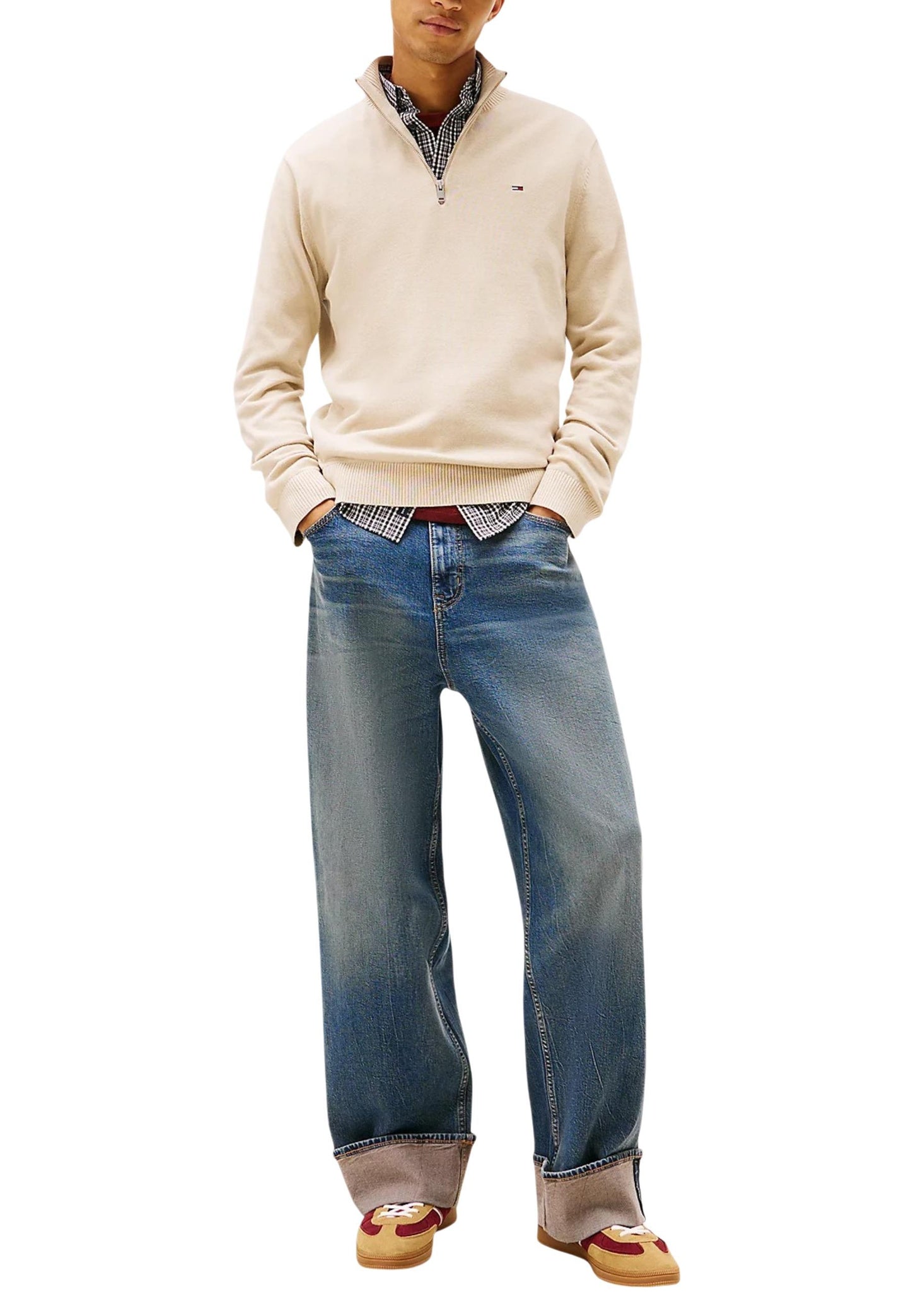 Tommy Hilfiger Jeans Felpa Uomo Tommy Hilfiger Jeans DM0DM21654 beige  beige