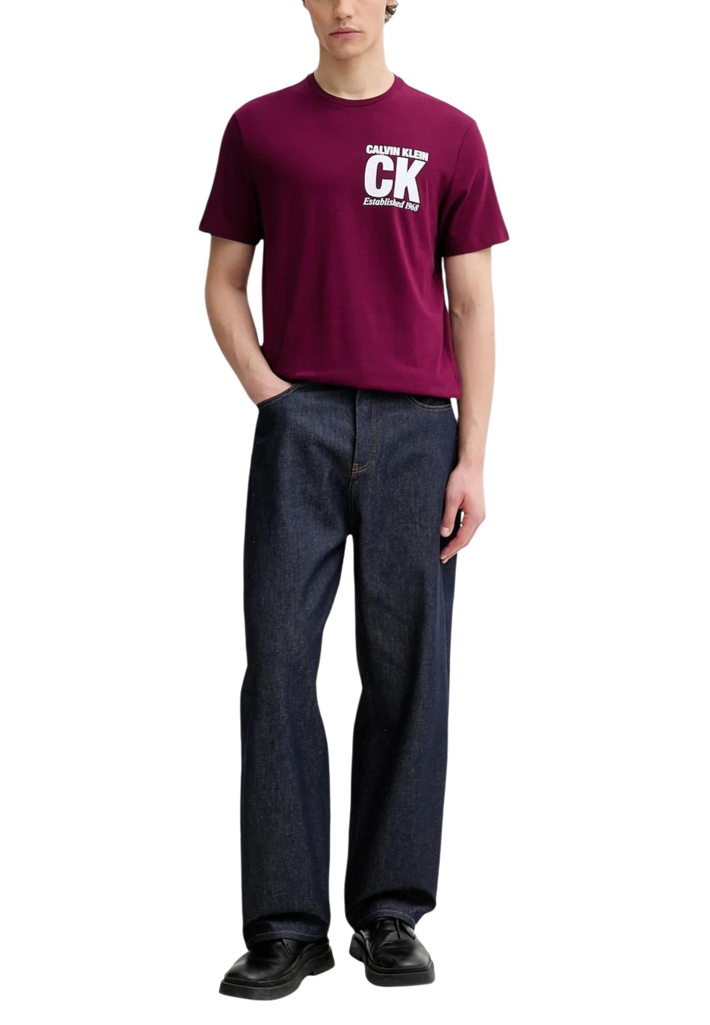 Calvin Klein T-Shirt Uomo Calvin Klein LV04RE819G bordeaux  bordeaux