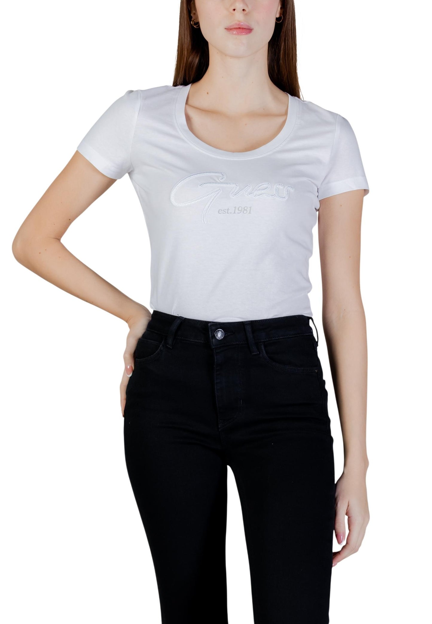 Guess T-Shirt Donna Guess W6GI14 K3033 white  white