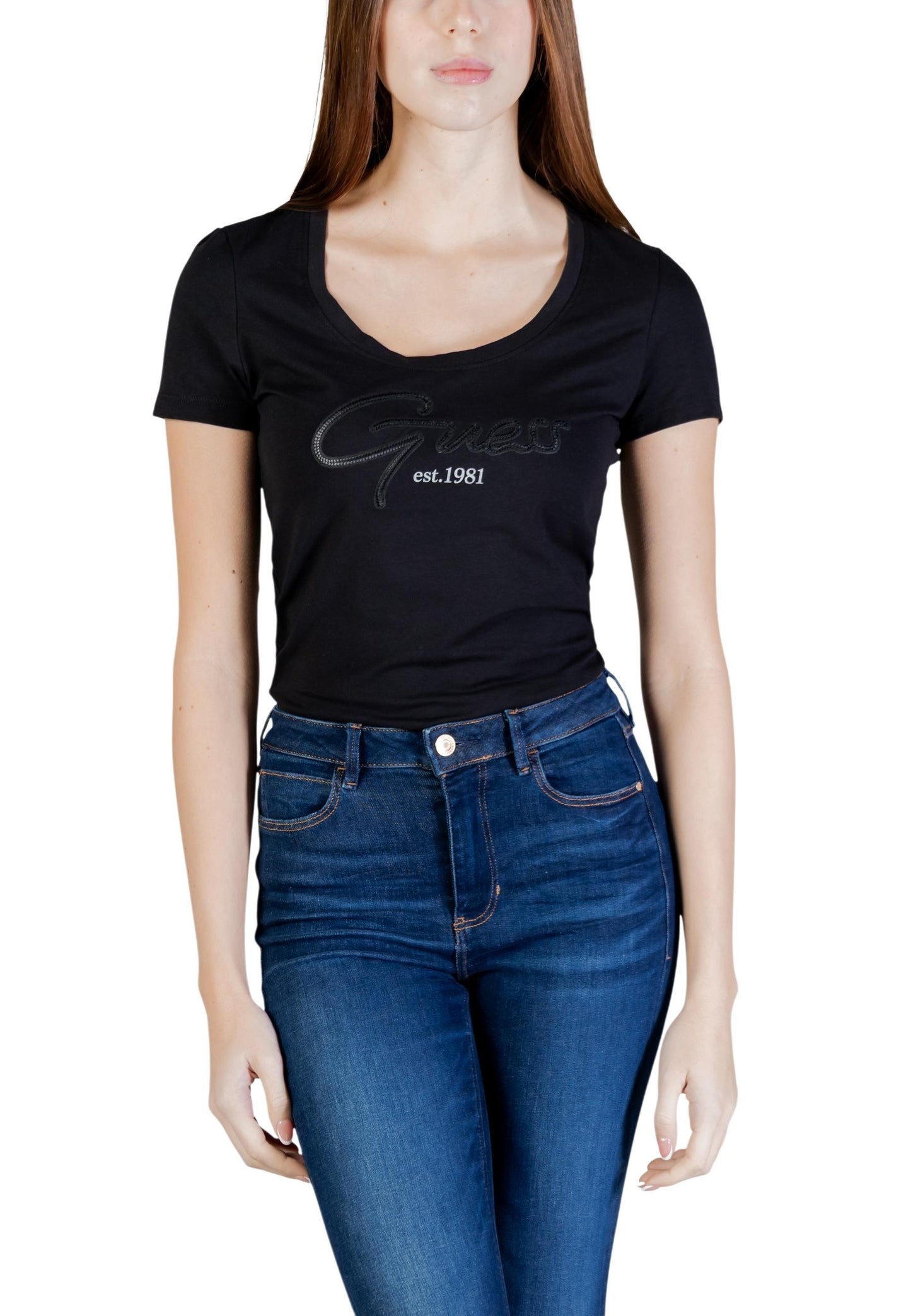 Guess T-Shirt Donna Guess W6GI14 K3033 black  black