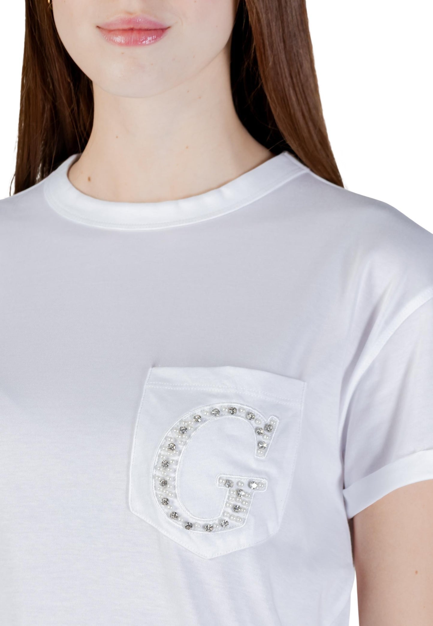Guess T-Shirt Donna Guess W6GI17 K3037 white  white