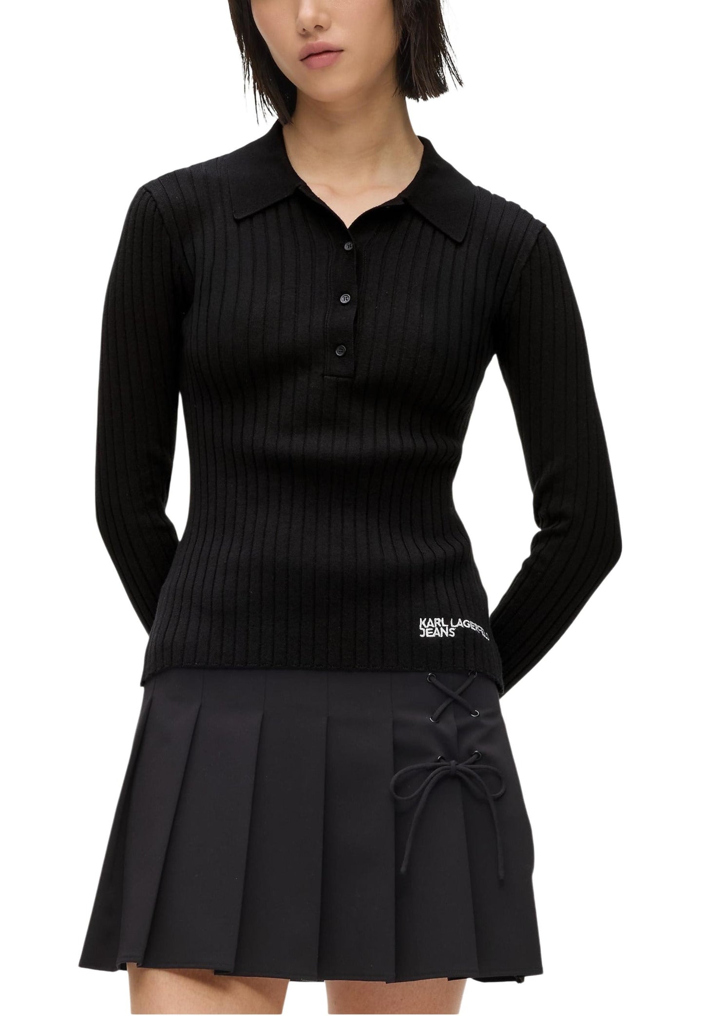 Karl Lagerfeld Jeans Polo Donna Karl Lagerfeld Jeans B1W18026 black  black