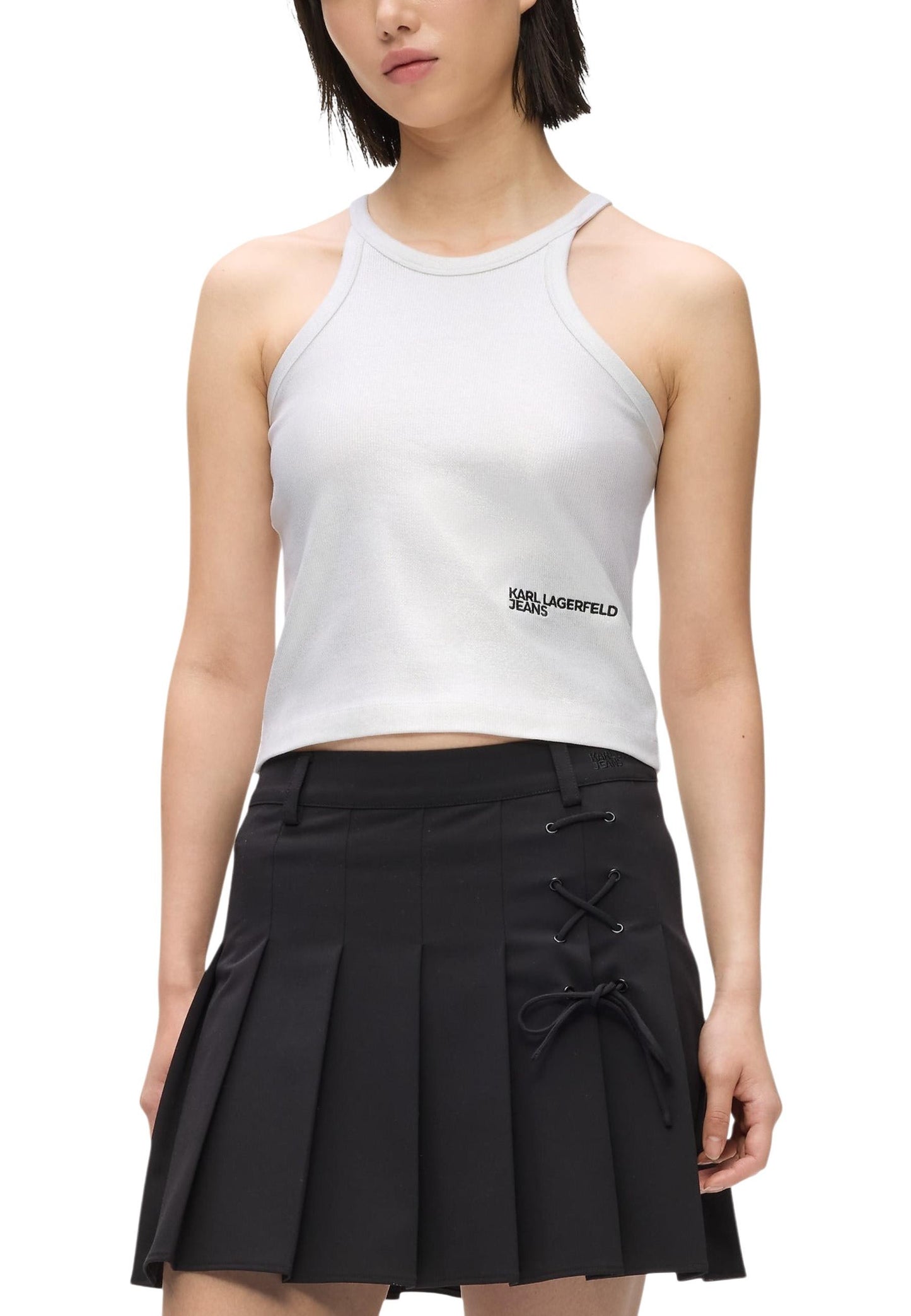 Karl Lagerfeld Jeans Top Donna Karl Lagerfeld Jeans B1W17052 silver  silver
