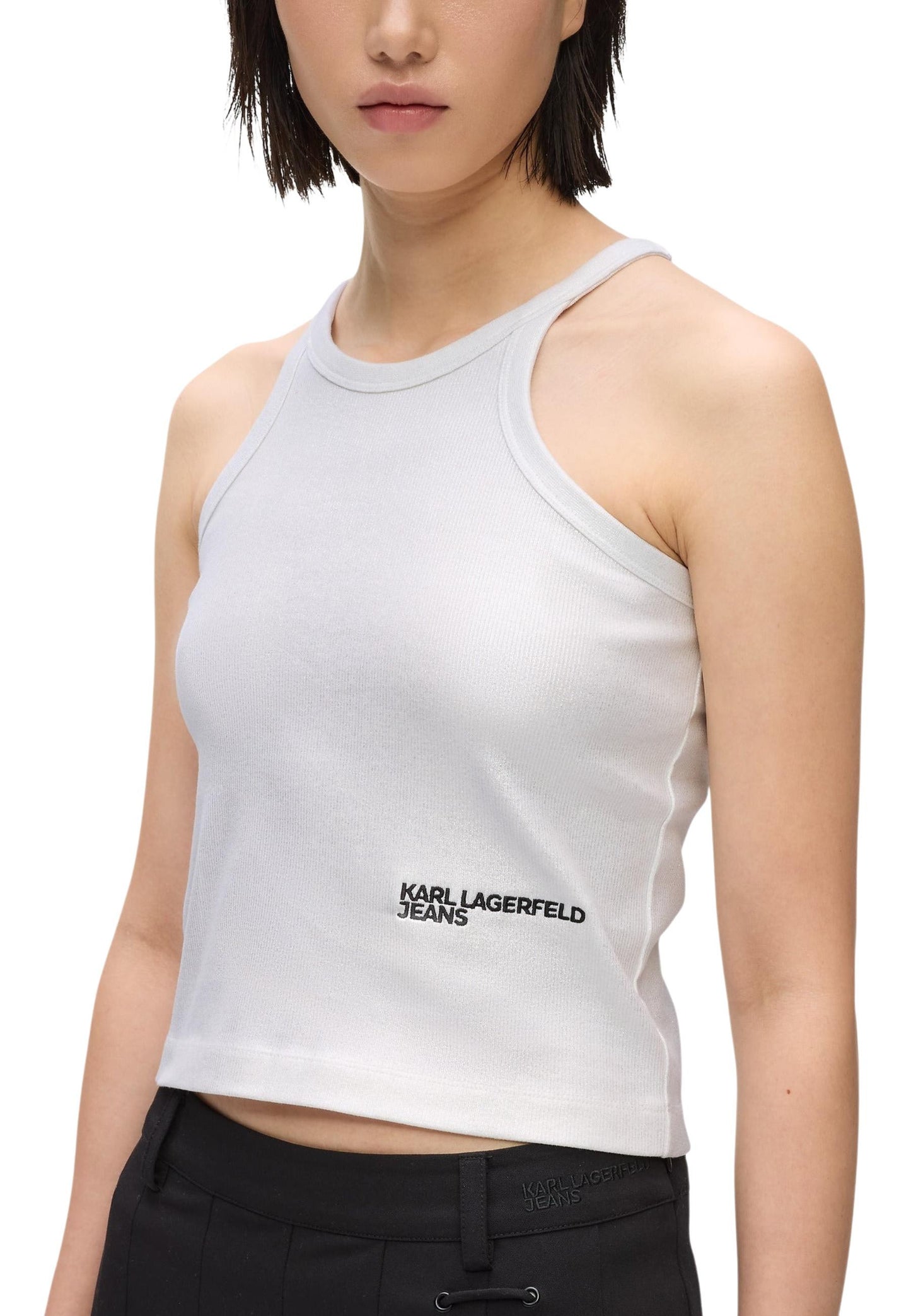 Karl Lagerfeld Jeans Top Donna Karl Lagerfeld Jeans B1W17052 silver  silver