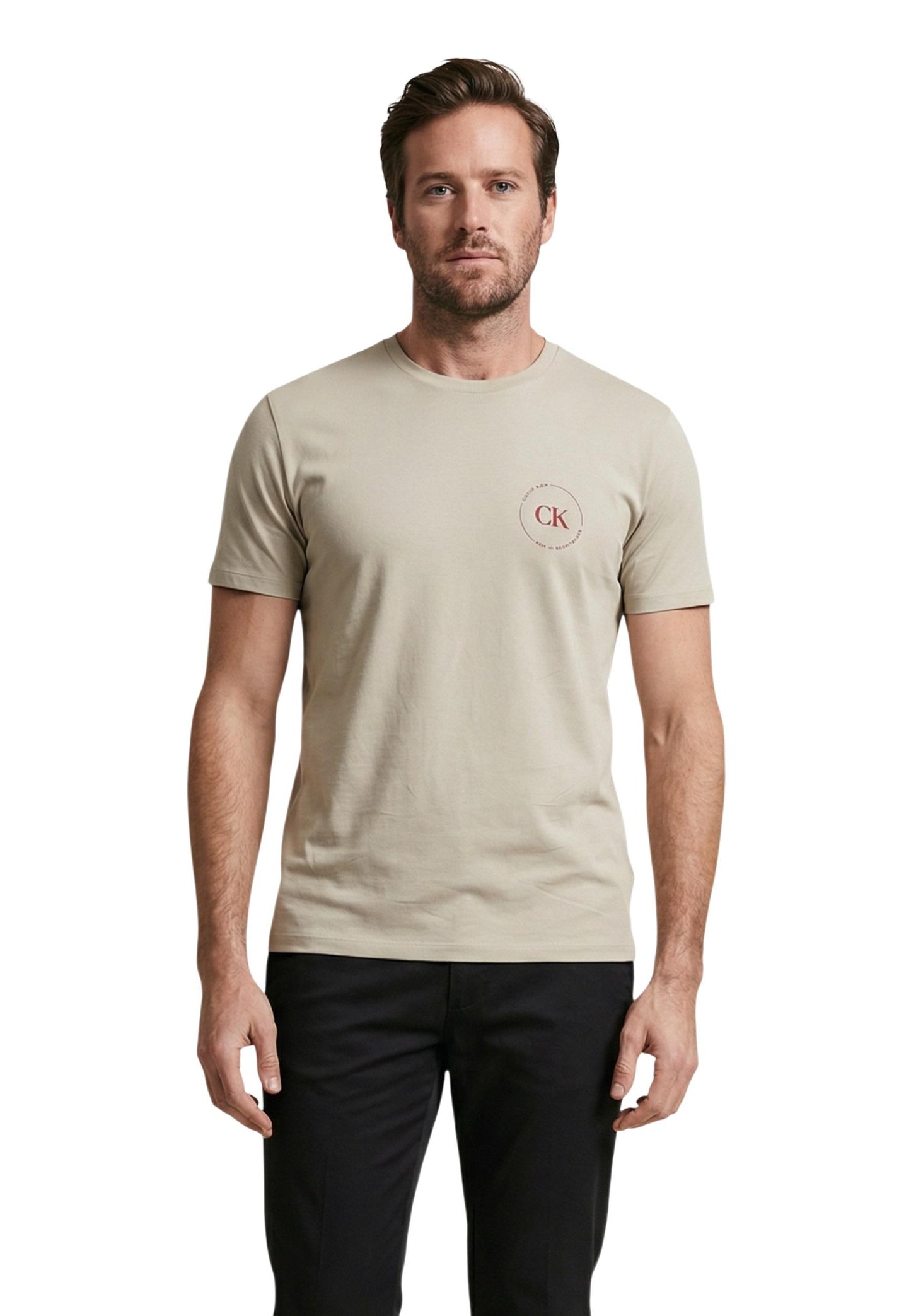 Calvin Klein Jeans T-Shirt Uomo Calvin Klein Jeans LV04RF801G beige  beige