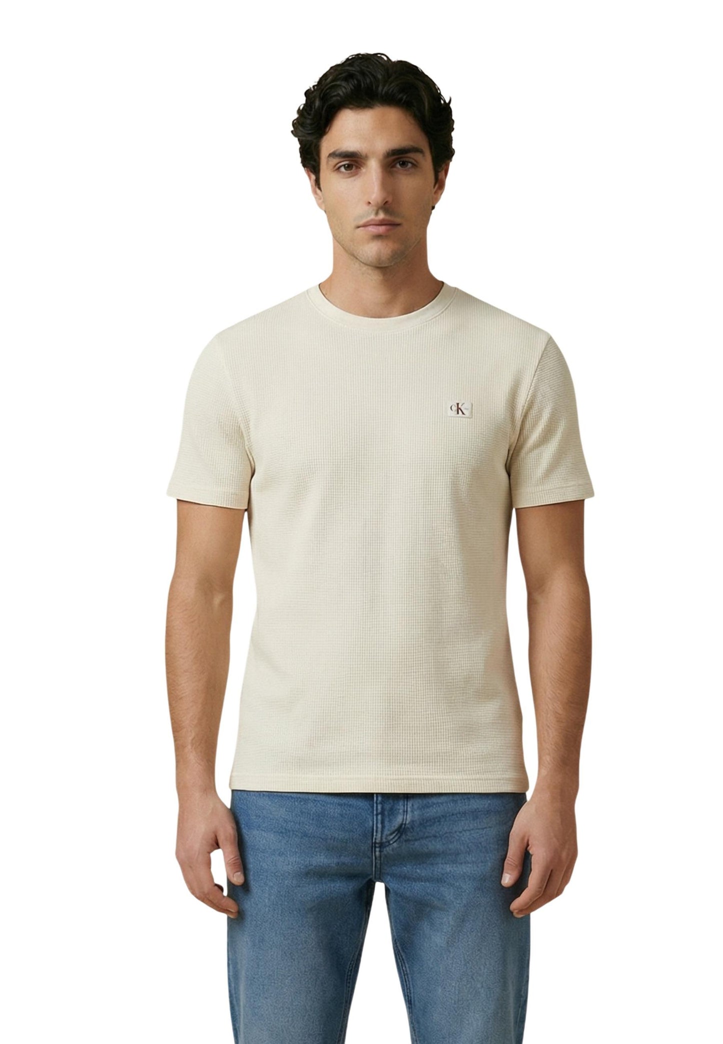 Calvin Klein Jeans T-Shirt Uomo Calvin Klein Jeans LV04RD008G beige  beige
