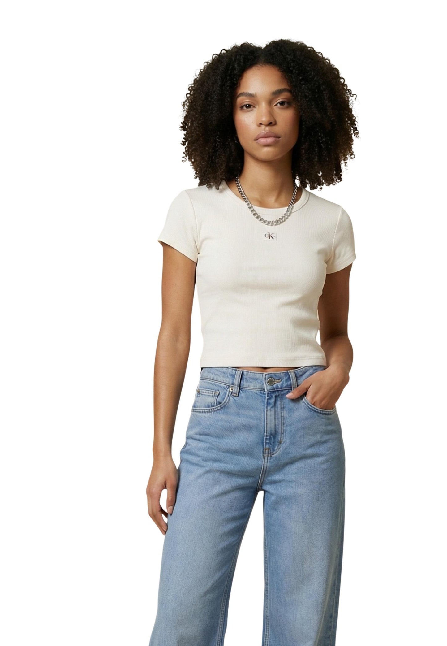 Calvin Klein Jeans T-Shirt Donna Calvin Klein Jeans LV047C200G beige  beige