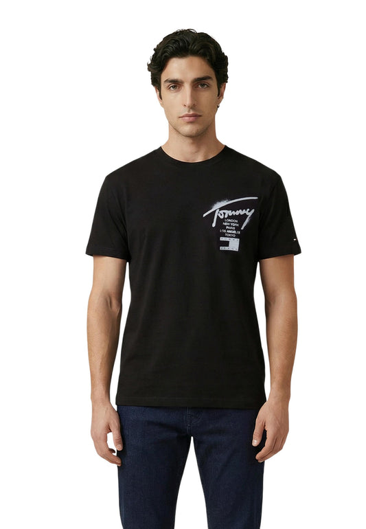 Tommy Hilfiger Jeans T-Shirt Uomo Tommy Hilfiger Jeans DM0DM22553 black  black