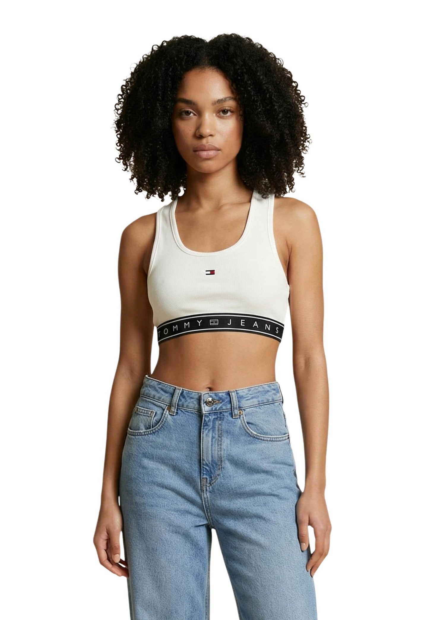 Tommy Hilfiger Jeans Top Donna Tommy Hilfiger Jeans DW0DW22537 white  white