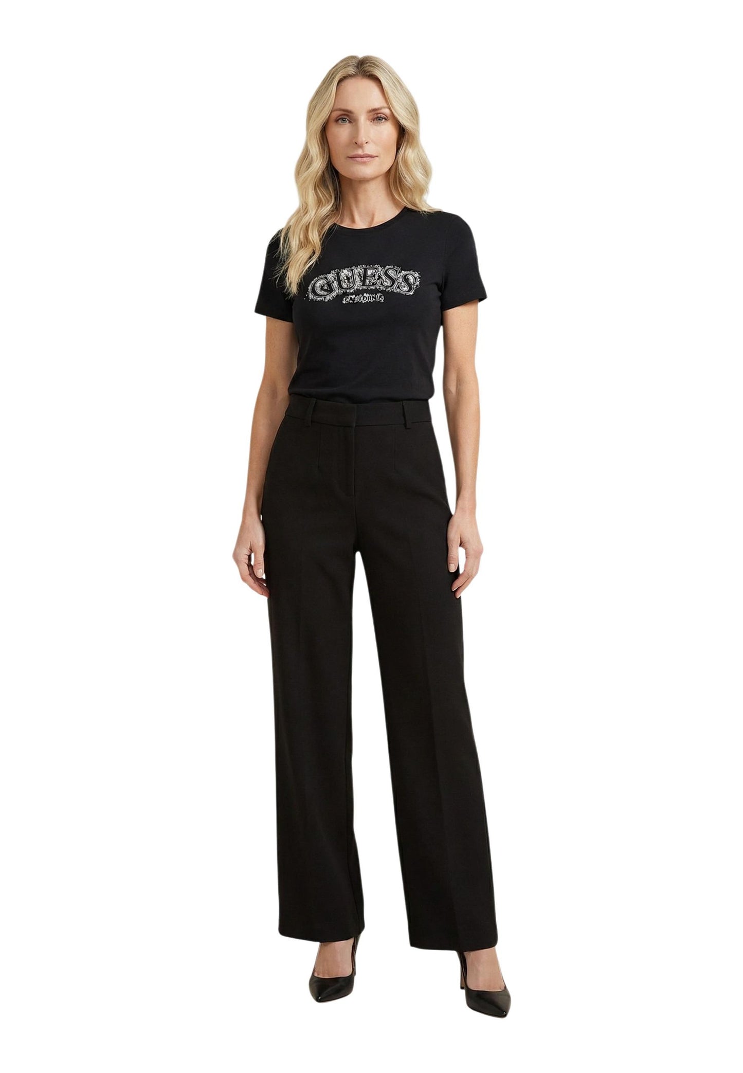 Guess T-Shirt Donna Guess V6GI15 K2982 black  black