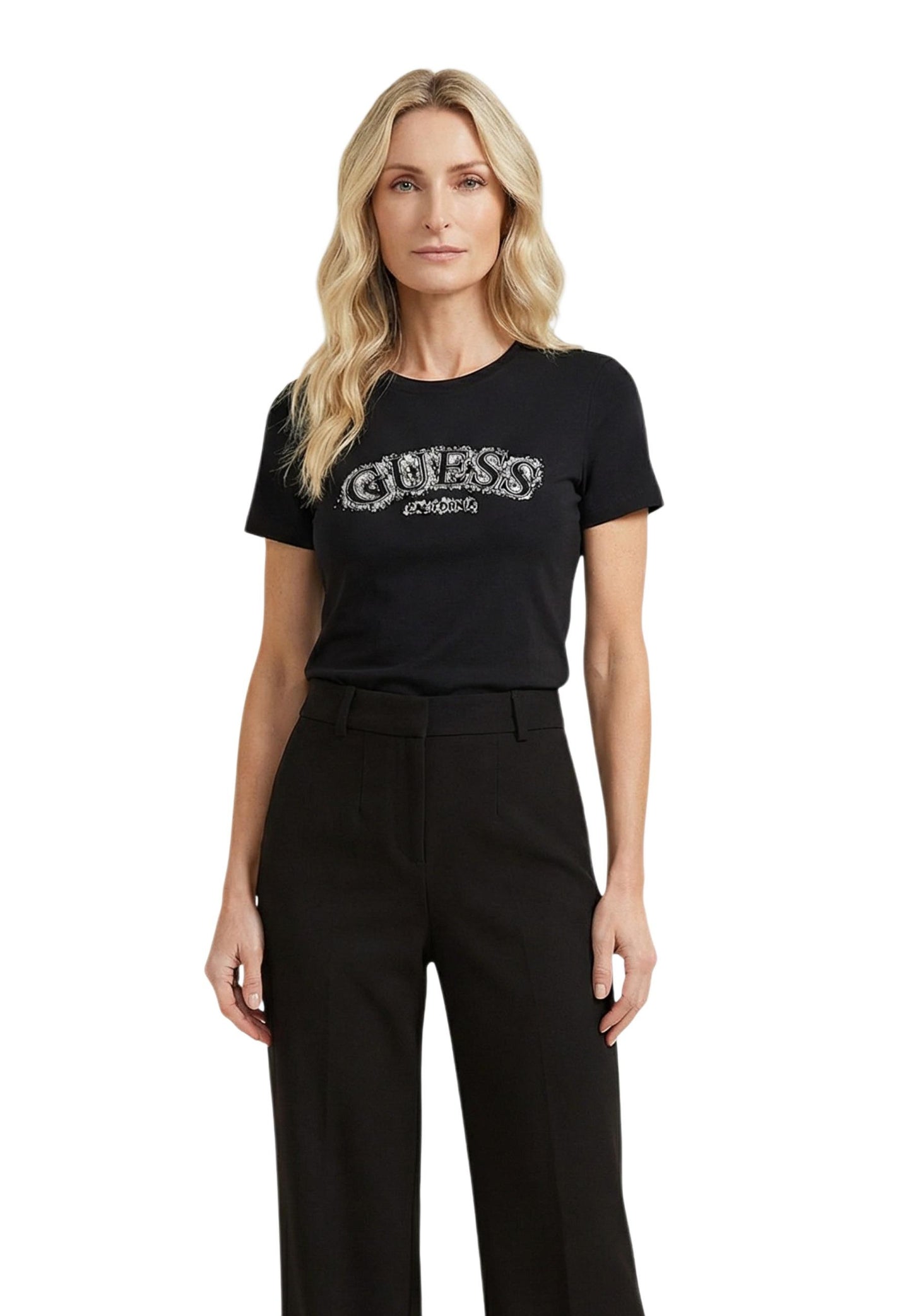 Guess T-Shirt Donna Guess V6GI15 K2982 black  black