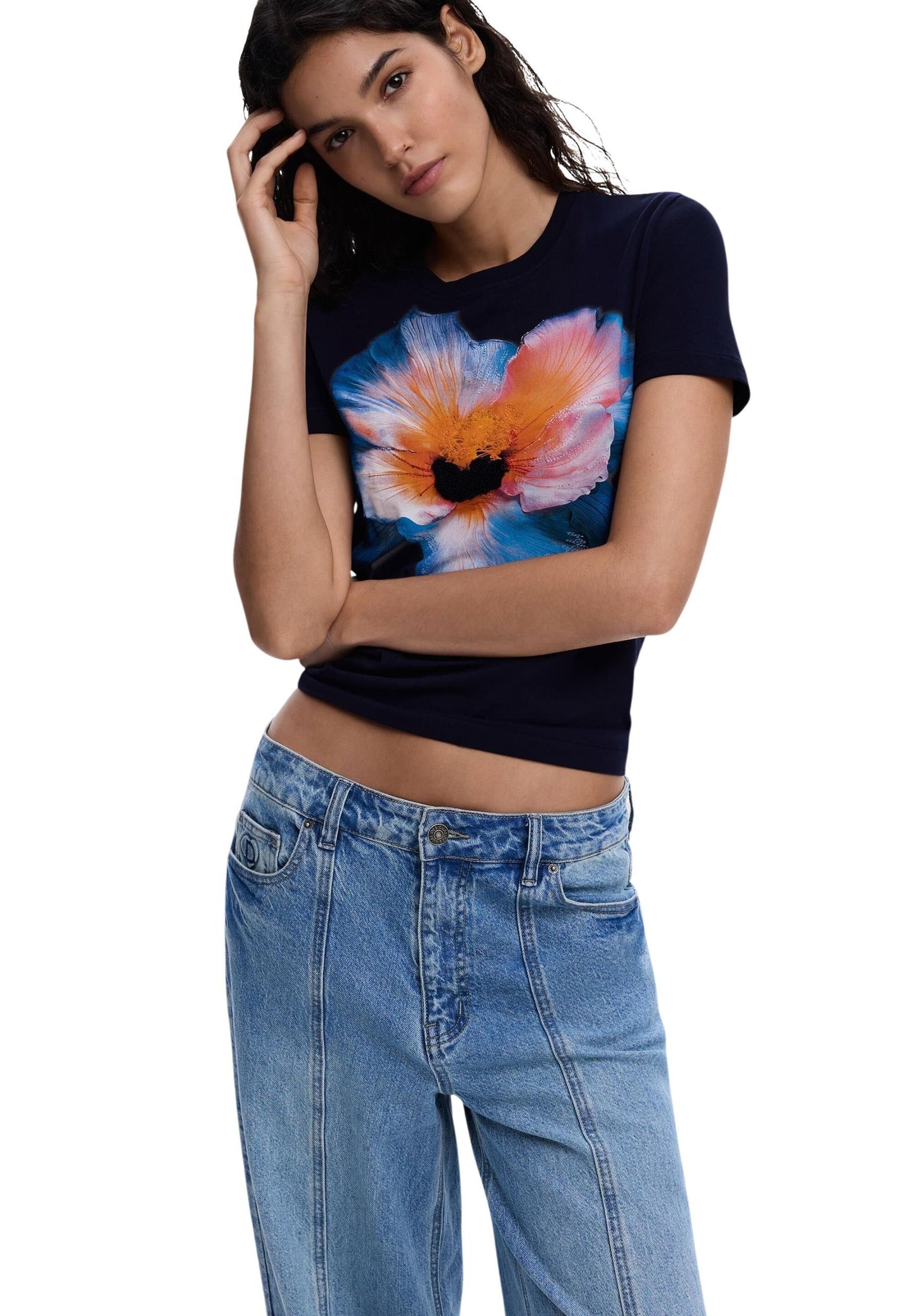 Desigual T-Shirt Donna Desigual 26SWTK03 blue  blue