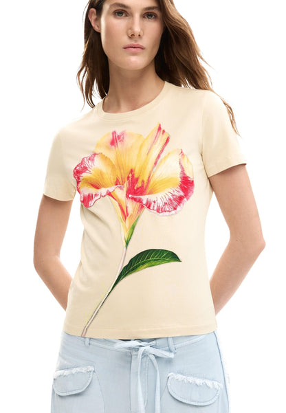 Desigual T-Shirt Donna Desigual 26SWTK03 beige  beige