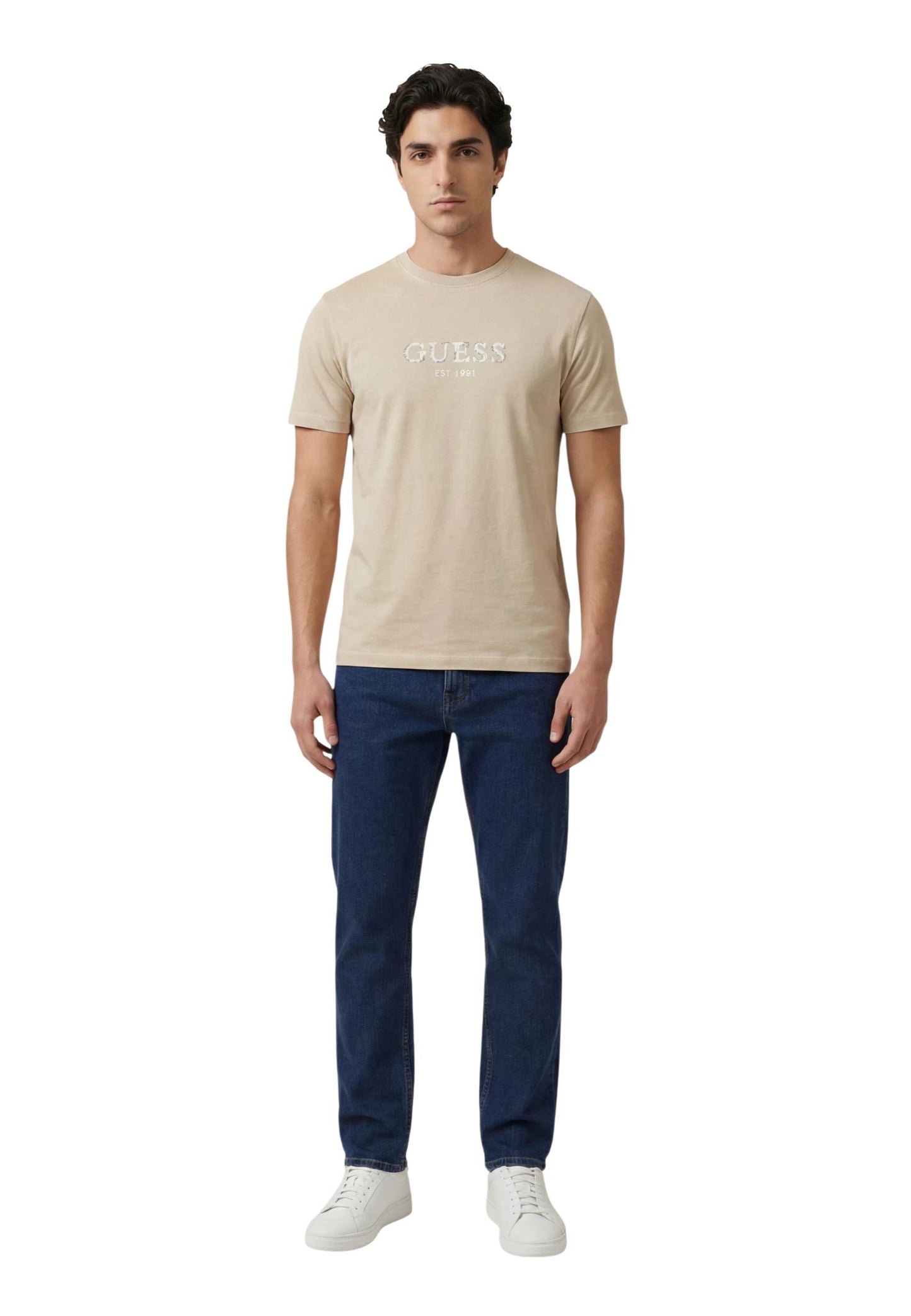 Guess T-Shirt Uomo Guess M6GI16 K3032 beige  beige
