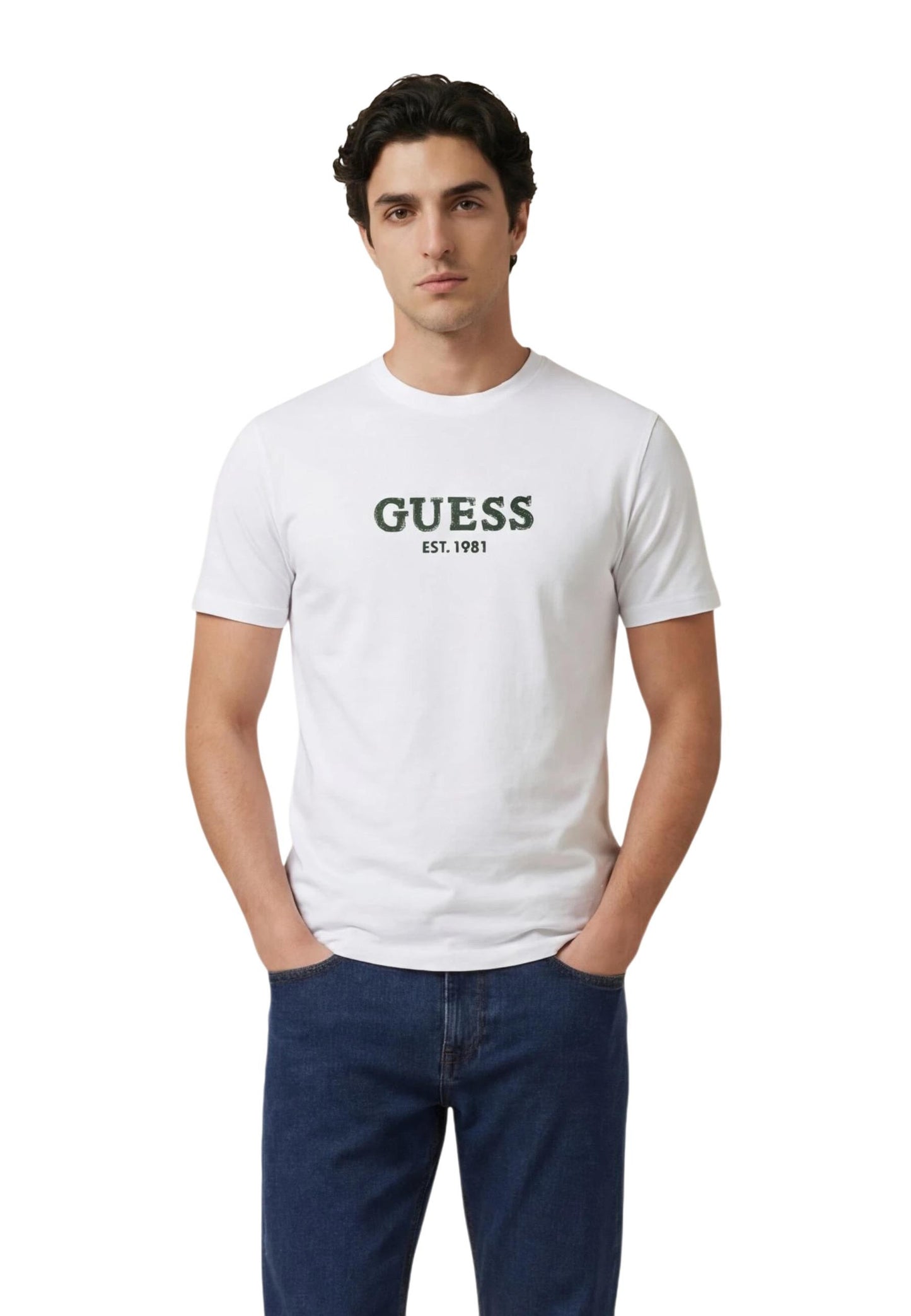 Guess T-Shirt Uomo Guess M6GI16 K3032 white  white