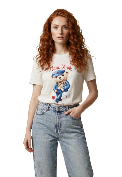 Only T-Shirt Donna Only 15369945 white  white