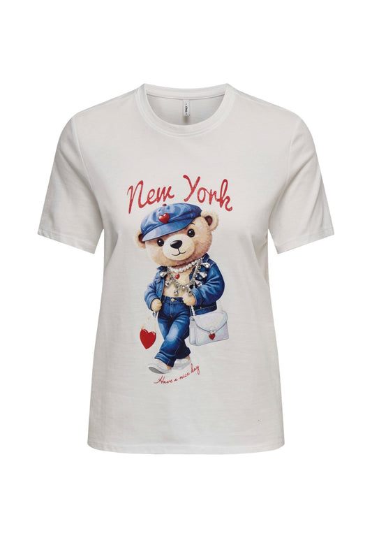Only T-Shirt Donna Only 15369945 white  white