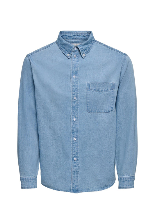 Only & Sons Camicia Uomo Only & Sons 22036600 light blue  light blue