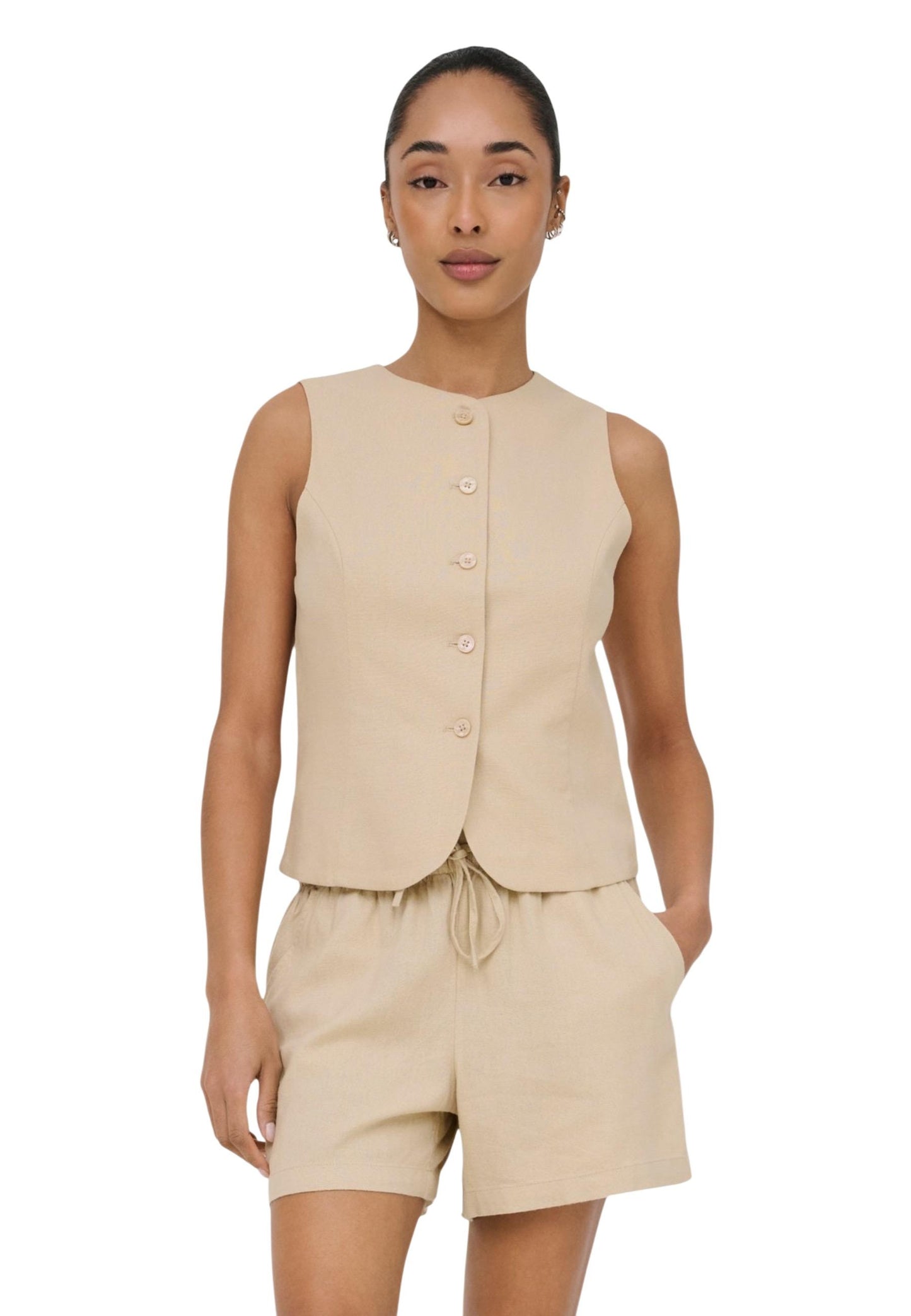 Only Gilet Donna Only 15363724 beige  beige