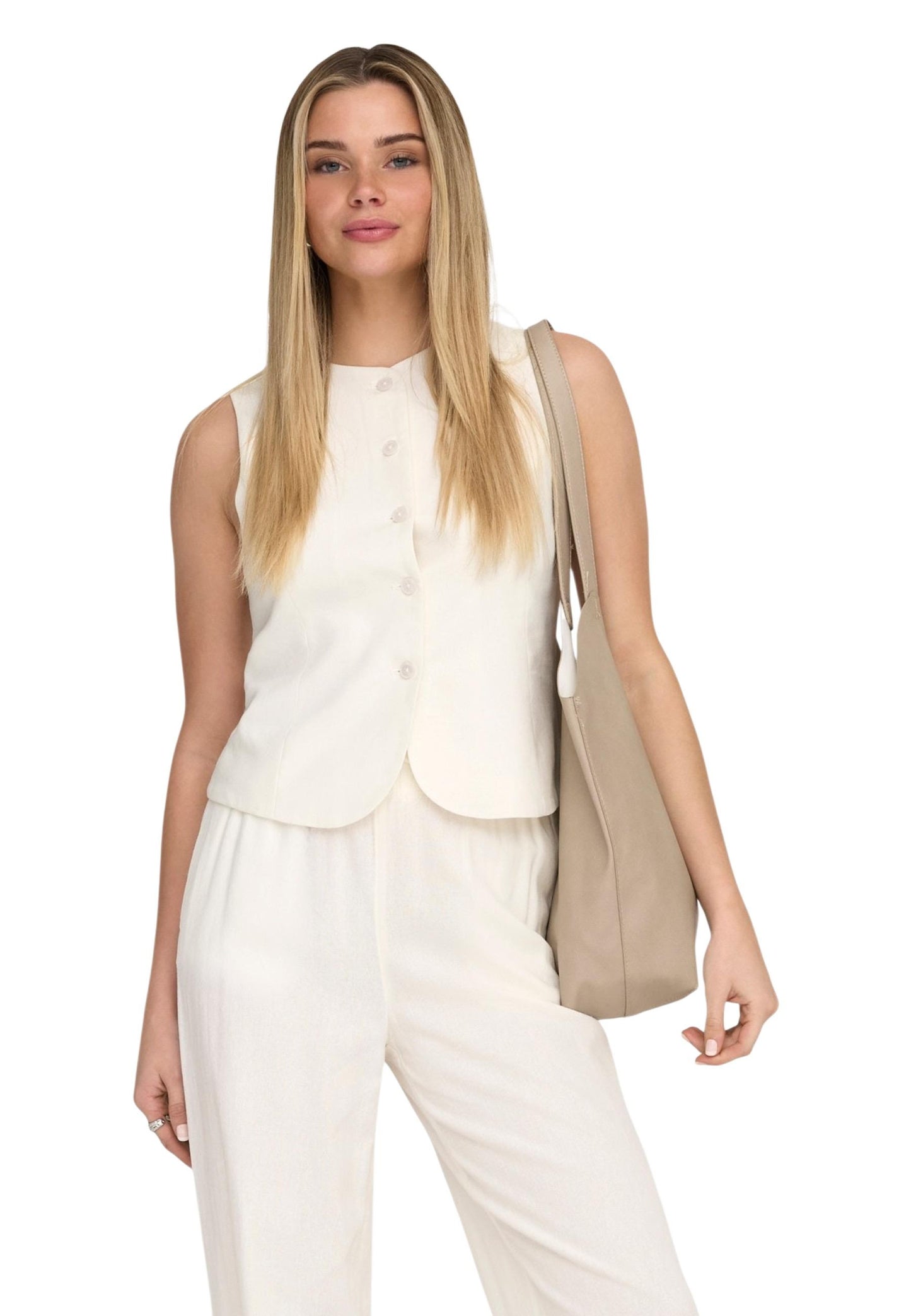Only Gilet Donna Only 15363724 white  white