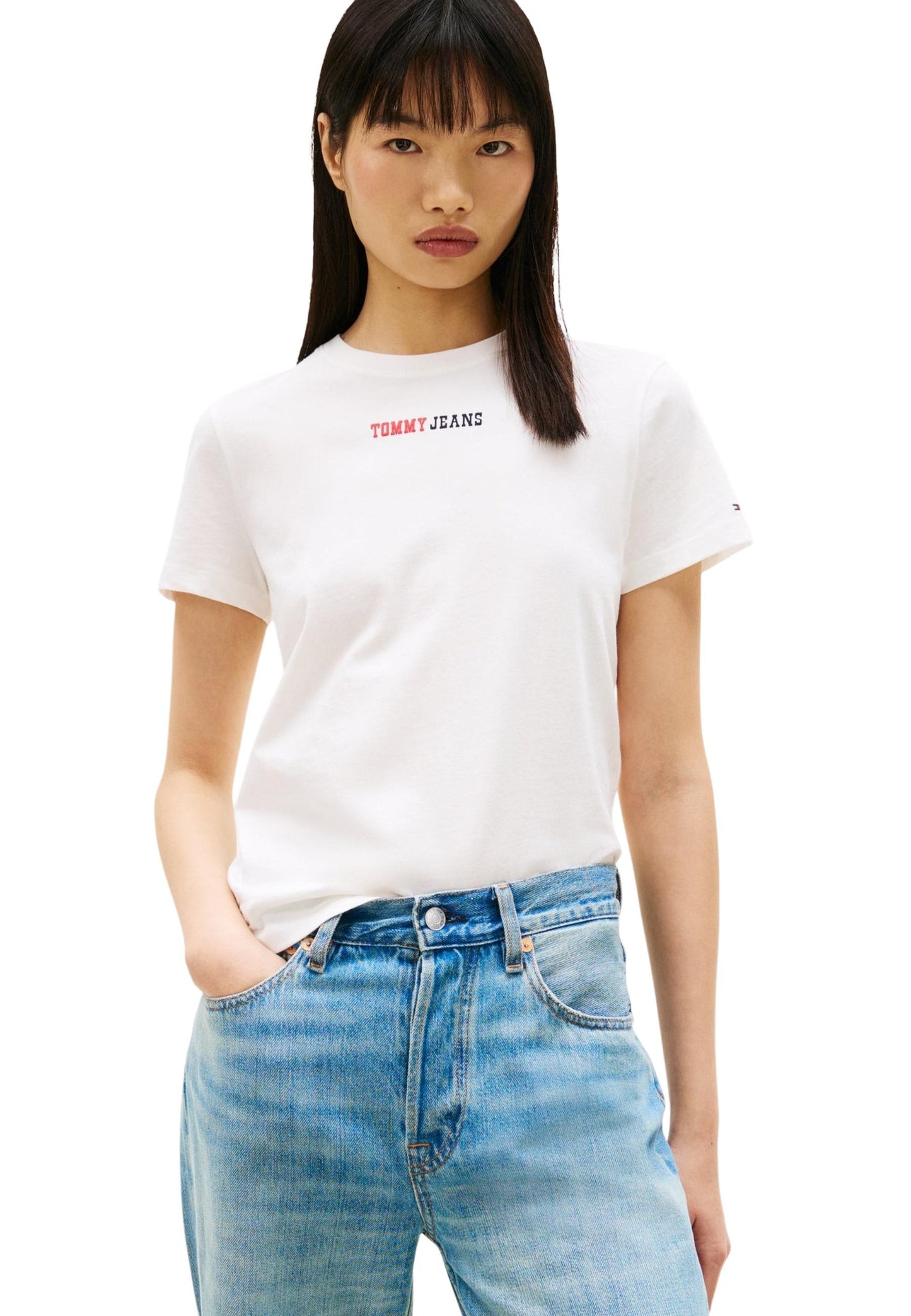 Tommy Hilfiger Jeans T-Shirt Donna Tommy Hilfiger Jeans DW0DW22277 beige  beige