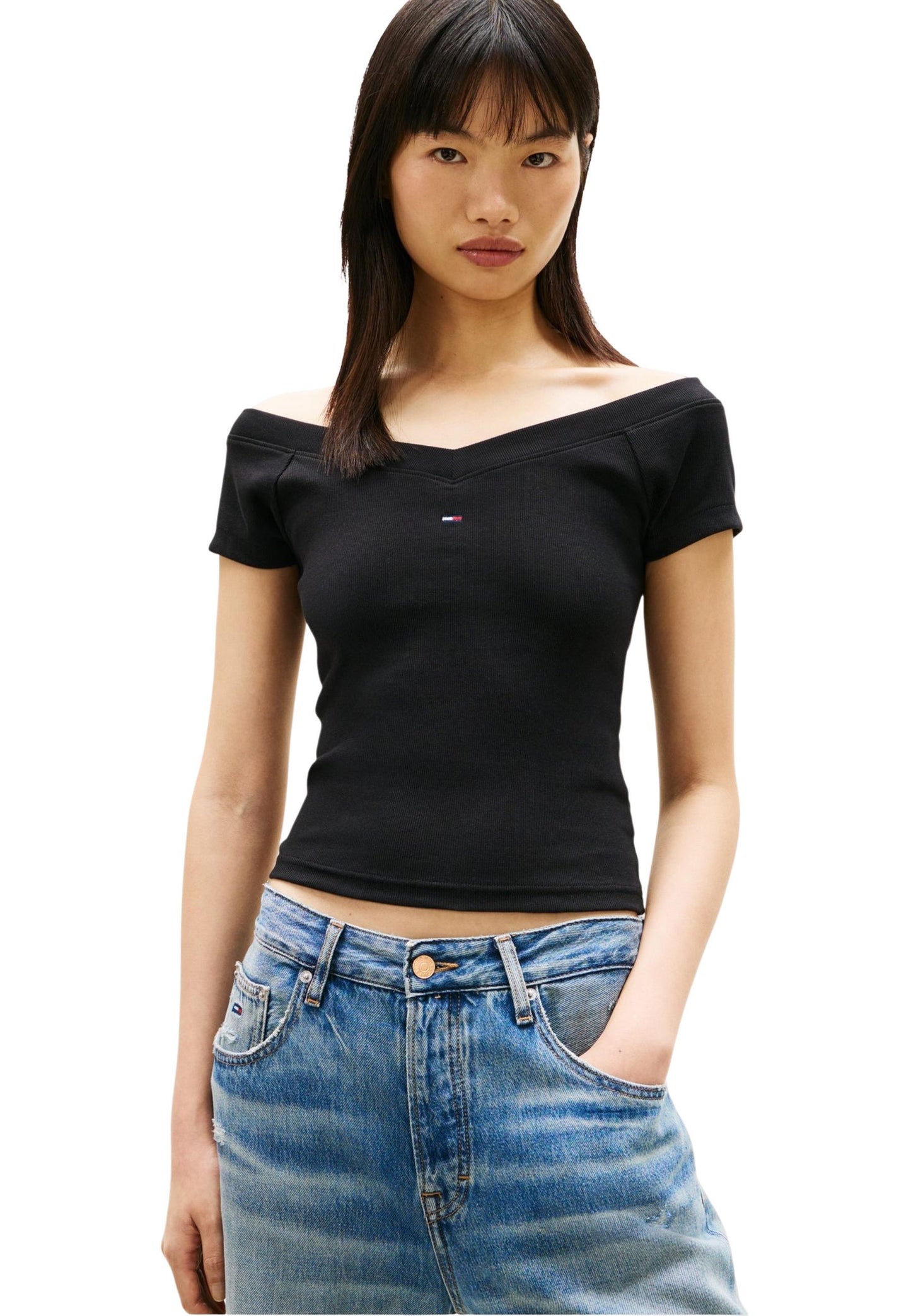 Tommy Hilfiger Jeans Top Donna Tommy Hilfiger Jeans DW0DW22265 black  black