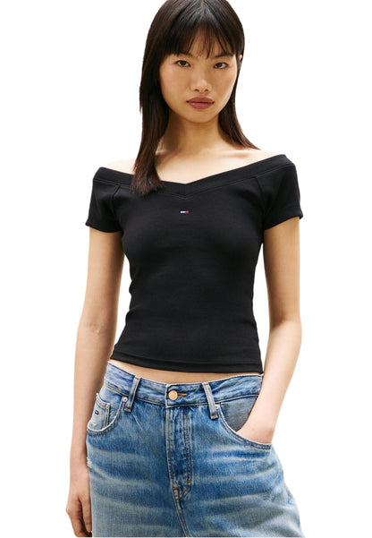 Tommy Hilfiger Jeans Top Donna Tommy Hilfiger Jeans DW0DW22265 black  black