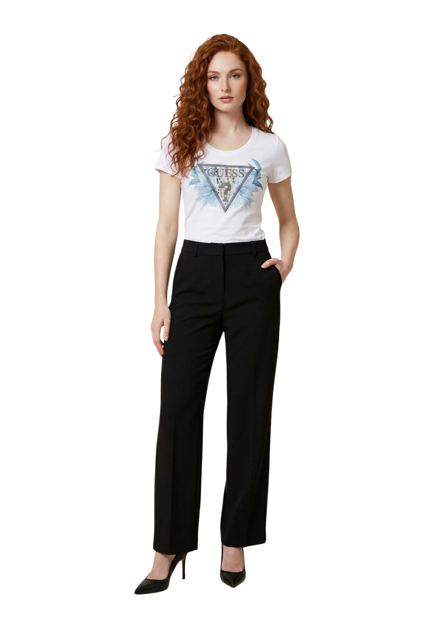 Guess T-Shirt Donna Guess W6GI12 K3027 white  white