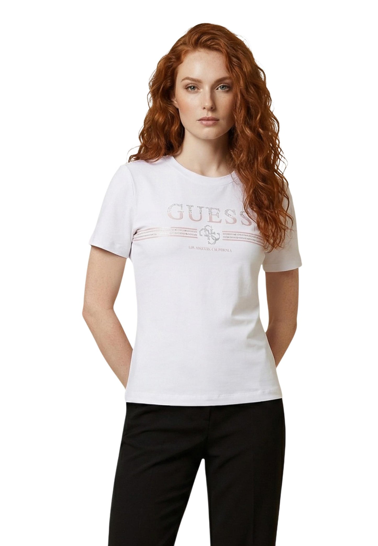 Guess T-Shirt Donna Guess V6GI07 K2968 white  white