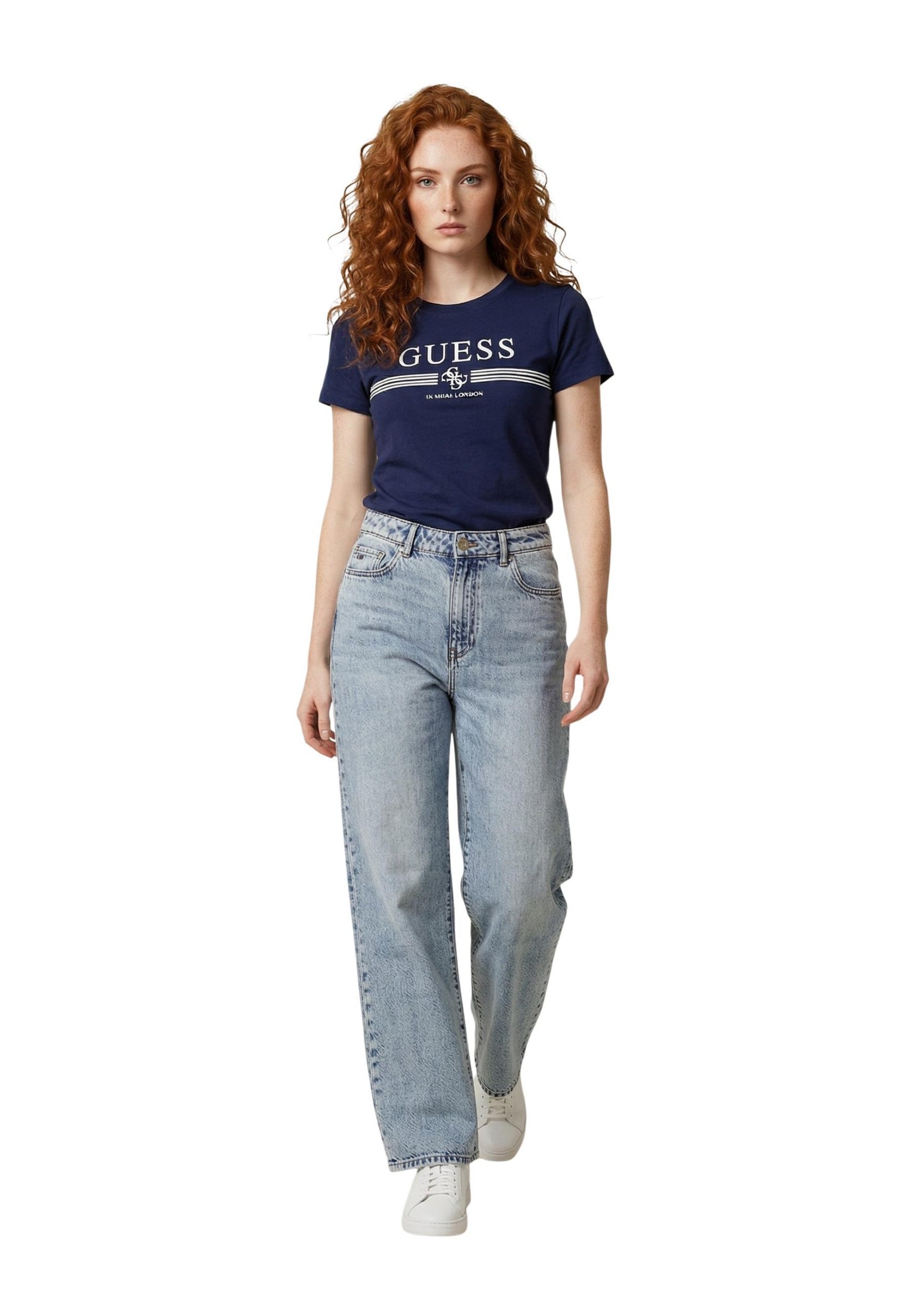 Guess T-Shirt Donna Guess V6GI07 K2968 blue  blue