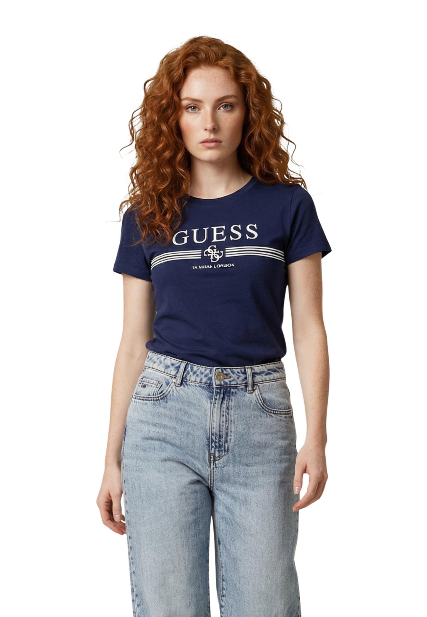 Guess T-Shirt Donna Guess V6GI07 K2968 blue  blue