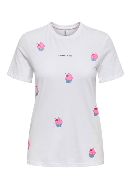 Only T-Shirt Donna Only 15368885 white  white