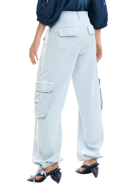 Desigual Pantaloni Donna Desigual 26SWPW25 light blue  light blue