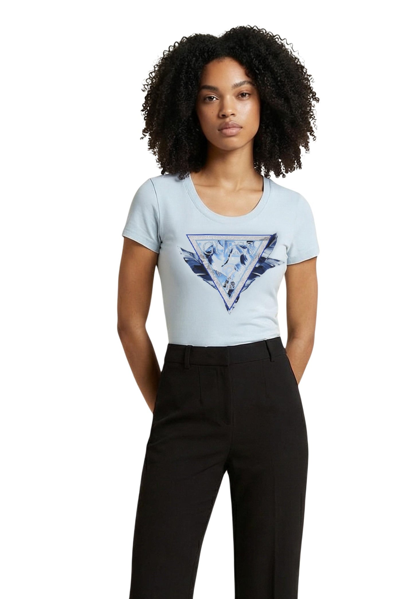 Guess T-Shirt Donna Guess W6GI11 K3026 light blue  light blue