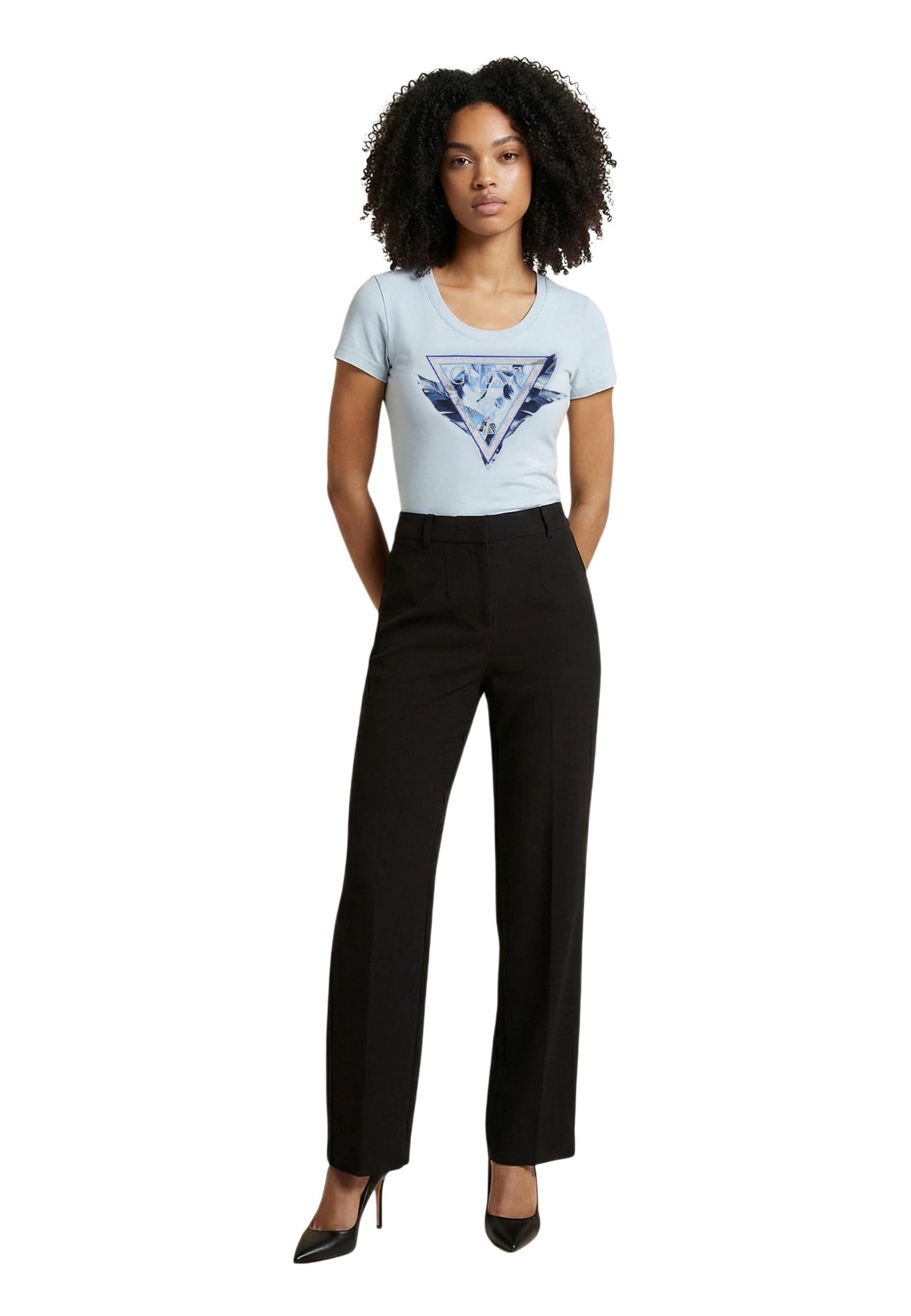 Guess T-Shirt Donna Guess W6GI11 K3026 light blue  light blue