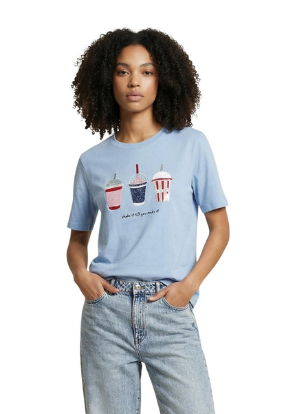 Only T-Shirt Donna Only 15343431 light blue  light blue