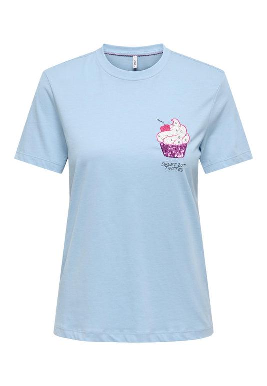 Only T-Shirt Donna Only 15368885 light blue  light blue