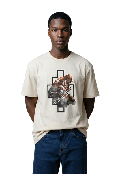 County Of Milan T-Shirt Uomo County Of Milan S6CMMATH050 beige  beige